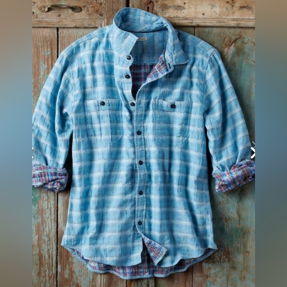 Carbon2Cobalt Brand New Sea Change Chambray Shirt Size XL - Picture 1 of 10